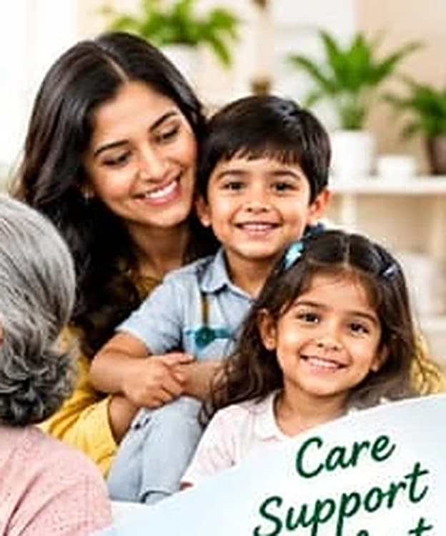 A nanny caring for a child in a home