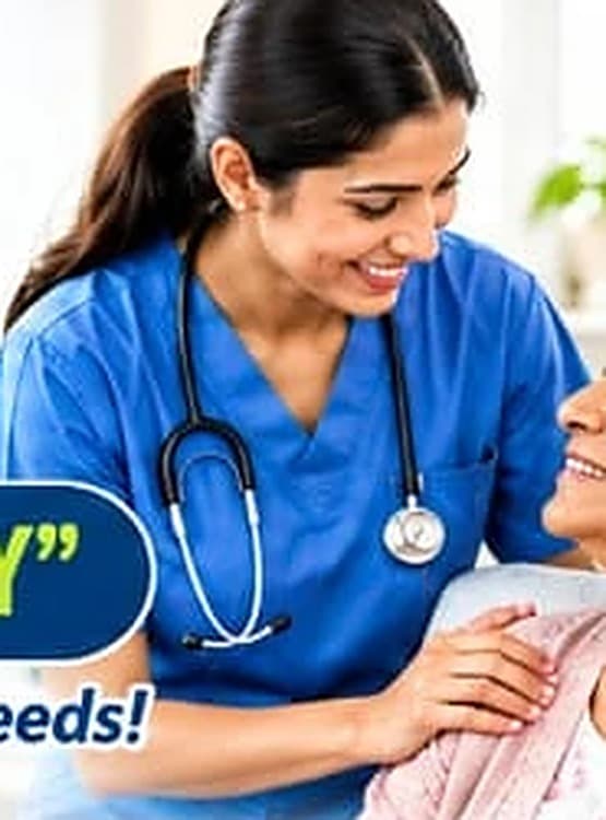 A nurse making a home visit